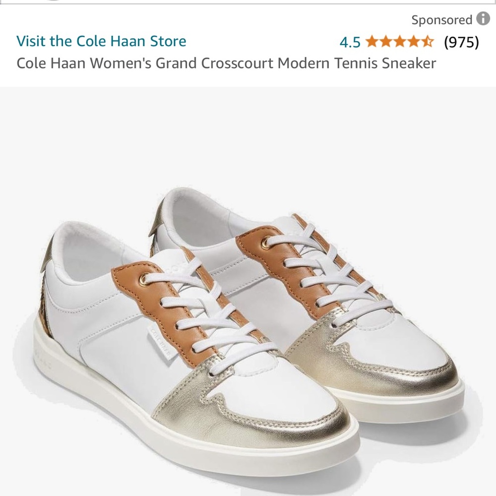 Cole Haan Women's Grand Crosscourt Modern Tennis Sneaker, Women’s size 6